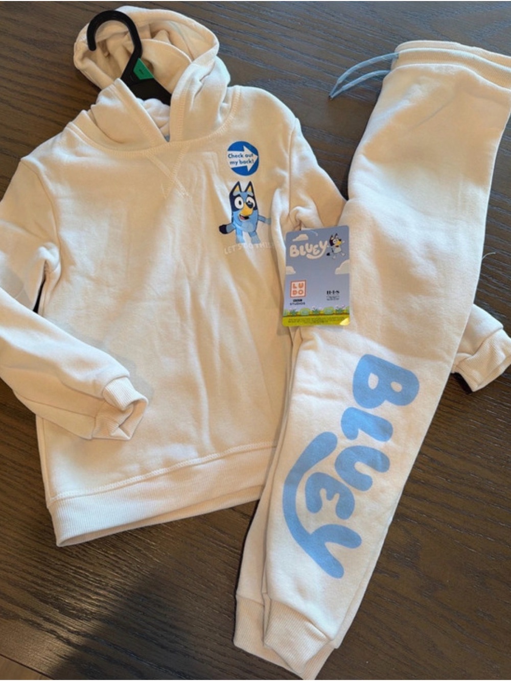 Bluey Cream Hoodie & Jogger Set for Kids